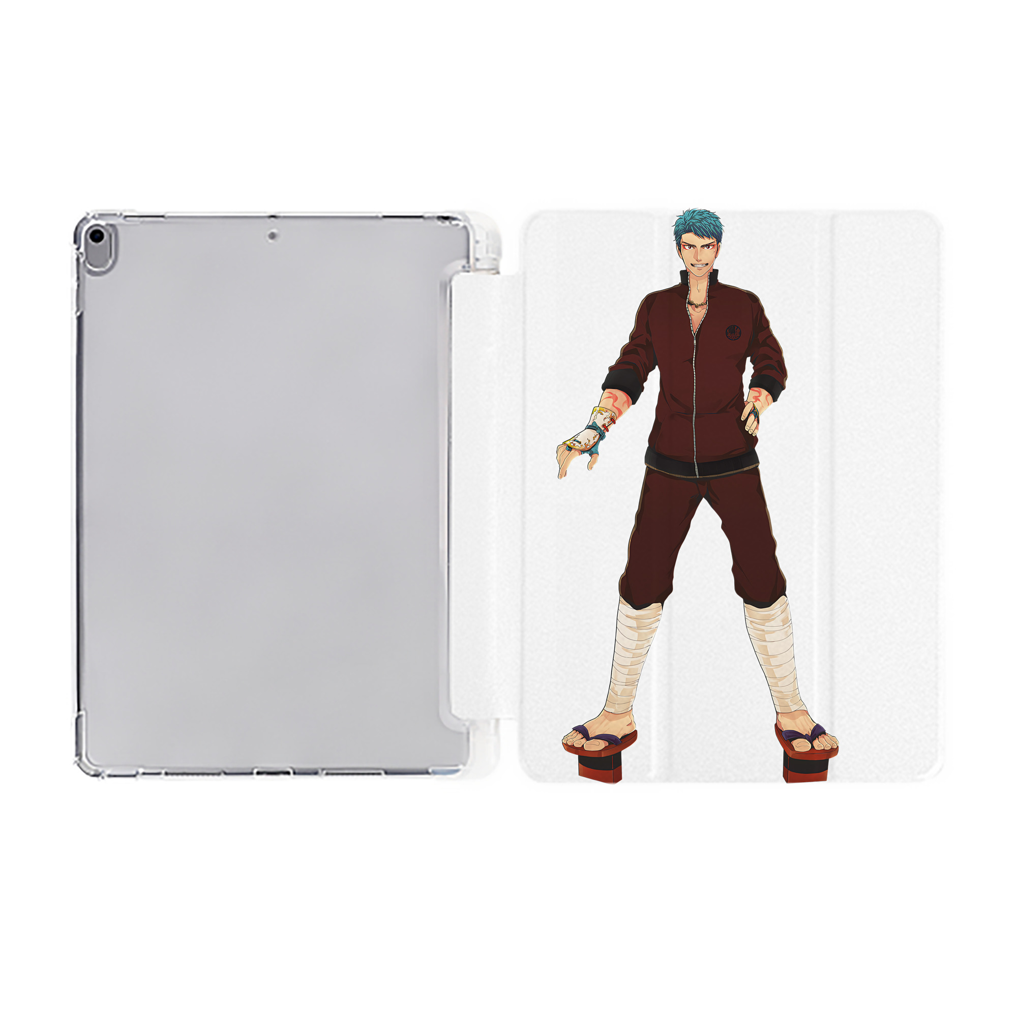 （画像用） 刀剣乱舞 Touken Ranbu IPad ケース ペン収納付き 三つ折りスタンド PUレザー×シリコン 対応機種9.5/10.5/10.9インチ